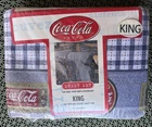 NEW Sealed Vtg Coca Cola KING Sheet Set Flat Fitted 2 Pillowcases Ice Cold Plaid