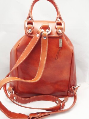 Italian Leather backpack – vegetable tanned cowhide – Made  display picture 3