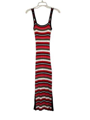 NWT Solid & Striped The Kimberly Dress In Watermelon Stripe Ribbed Knit Small - Picture 2 of 9