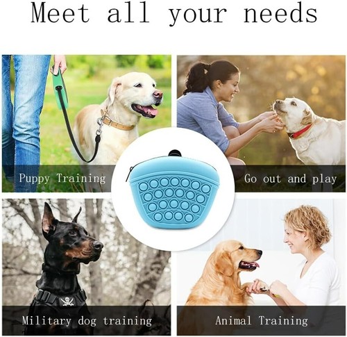 Silikon Hund Leckerli Tasche Haustier Training Futterautomat Welpe Snack Beutel Hüftclip Reißverschluss - Bild 6 von 19