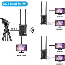 4K Wireless Display Video Transmitter Receiver HDMI Extender for Camera PC To TV