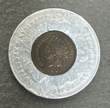 Pan American Exposition Encased 1901 Lucky Penny