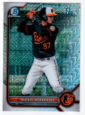 2022 Bowman Chrome Mega Refractor #BCP155 Maikol Hernandez 1st Bowman