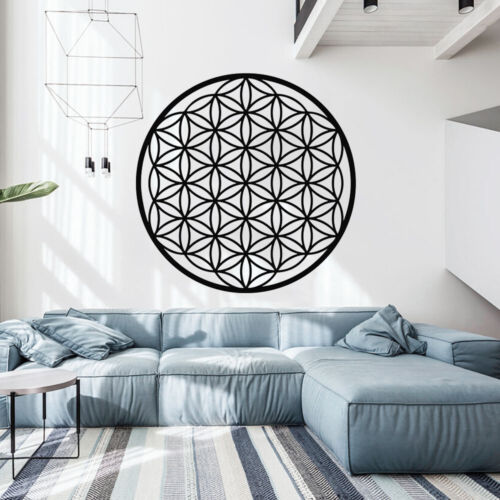 Flower Of Life Wall Art Sticker,Sacred Geometry Decor Spiritual Symbol Removable - Afbeelding 1 van 13