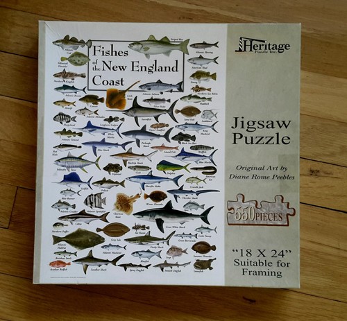 Heritage_FISCHE..NEU ENGLAND KÜSTE Poster_ Haie Thunfisch Kabeljau_550-teiliges Puzzle