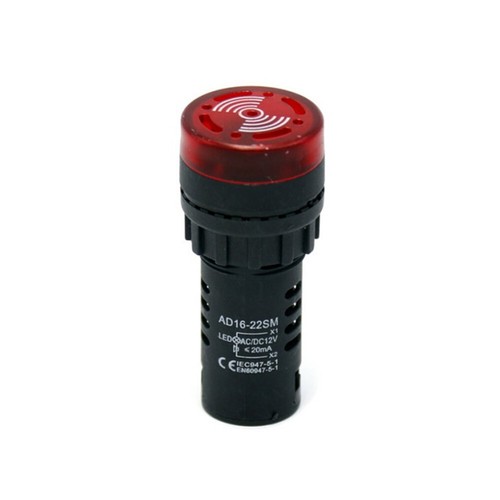 Vorteilspack rote LED-Anzeige AC DC Sound Licht Alarm 2 Stück Blitz Summer
