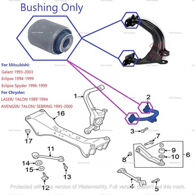 MB864711 Bushing For Rear Suspension Upper Control Arm Mitsubishi  