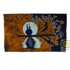 Chinese Folk Art Home Wall Hanging Batik Tapestry - The Fisherman and Cormorant