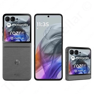 Motorola Razr 2024 XT2453 256GB Unlocked 6.9 Folding pOLED 64MP 6E 5G Koala Gray