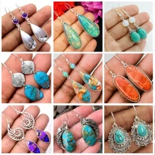 Long Drop Earring - Vintage Ethnic Stone Earrings Women Bohemia Fashion Jewelry