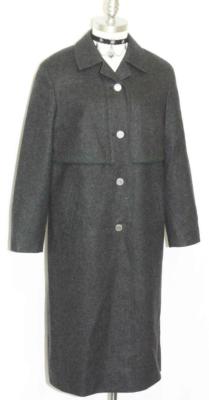 BLACK ~ WOOL Women AUSTRIA Long Winter Hunting Dress Trench Over Coat B40'' 10 M