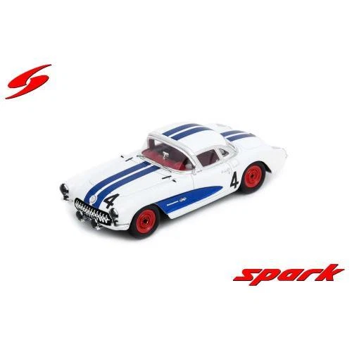 1:43 SPARK Chevrolet Corvette C1 #4 12H Sebring 1957 Thompson Andrey US187 - Immagine 2 di 2