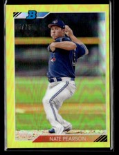Nate Pearson #'d /75 - 2020 Bowman Heritage Prospects Chrome Yellow Refractor RC