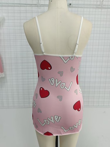 Women's Sexy Nightwear Sleepwear Spaghetti Strap Chemise Deep V Slip Mini Dress - Picture 31 of 36