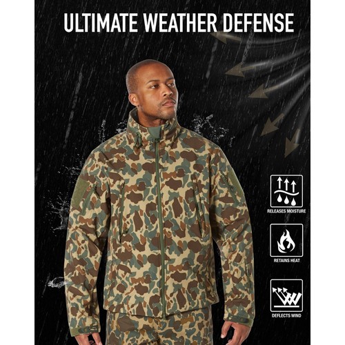 Rothco Fred Bear Camo Special Ops Soft Shell Waterproof Jacket & Fleece Lining - Picture 7 of 11