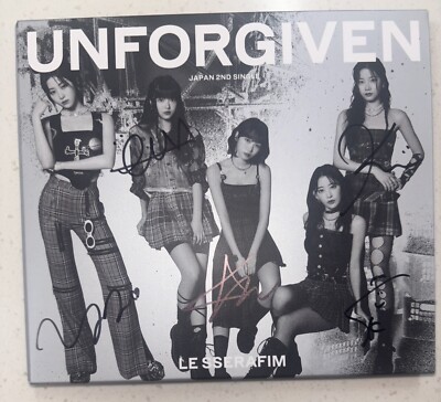 LE SSERAFIM [UNFORGIVEN] All Member Autographed Signed Album Japan Ver ...