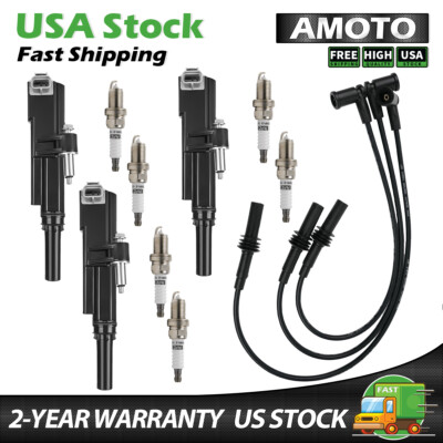 Energy Ignition Coil UF640 + Spark Plug Tune Up Kit For Jeep Liberty 3.7L V6