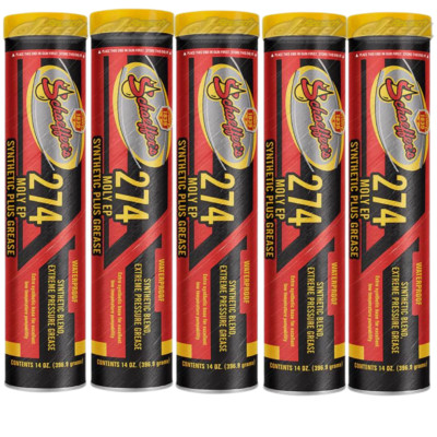 Schaeffer's Oil Moly EP Synthetic Plus Waterproof Grease (5 tubes) #274 NLGI#2
