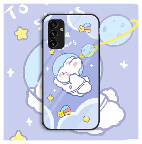 Glass Tempered Rabbit Cat Phone Case For Samsung A25 A15 A54 A35 A55 A13 A04 - 第 23/33 張圖片