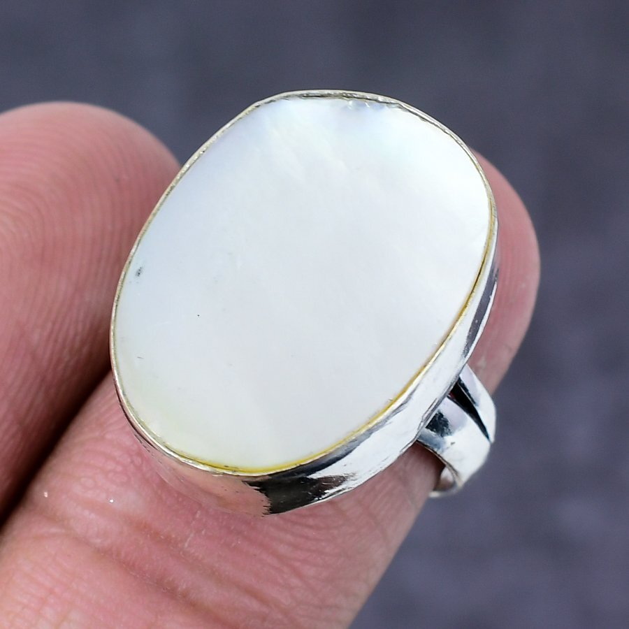 Mother Of Pearl Gemstone Handmade 925 Sterling Silver