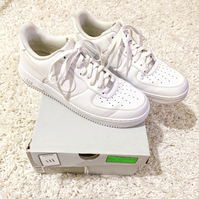 Nike Air Force 1 07 One All White 315122-111 Original Shoes Men Size 13 | eBay