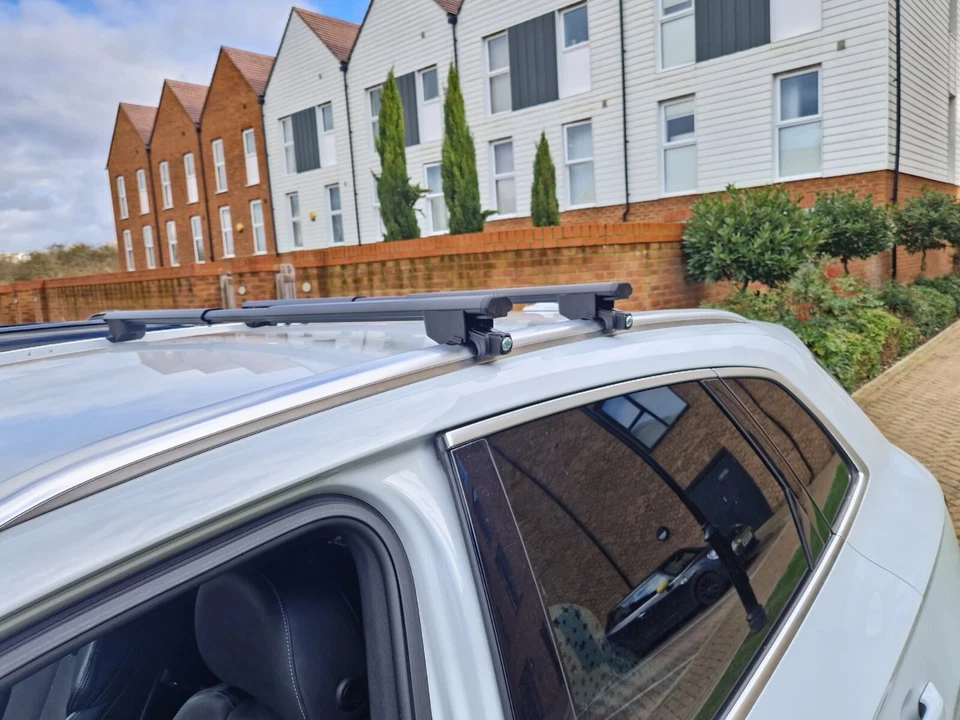 For HYUNDAI Santa Fe Santa Cruze Roof Racks Telescopic Cross Bars Cargo Carrier Foto 2 de 4