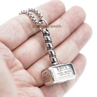Stainless Steel Nordic Viking Men's Thors Hammer Mjolnir Pendant Necklace Chain