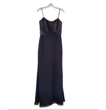 ALFRED ALGELO Women's Maxi Dress Black/ Nude  Size 35 Prom Medium