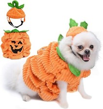 Dog Halloween Shirt, Pet Clothes, Cute Cat Dog Halloween Pumpkin Costumes MEDIUM