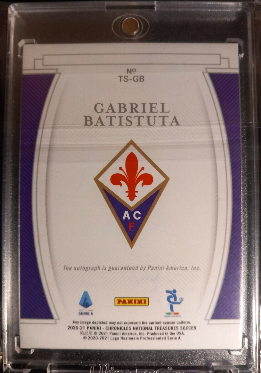 2019-20 Gabriel Batistuta /299 AUTO PANINI CHRONICLES Fiorentina 