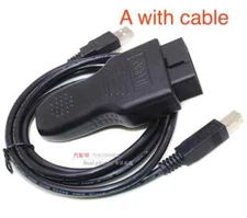 Car 16pin OBDII male connector for car diagnostic interface with USB data cable