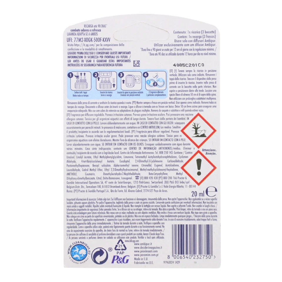 3 Ambi Pur 3Volution Lavendel Lavanda Lufterfrischer je 20ml Nachfüller Raumduft - Bild 3 von 3