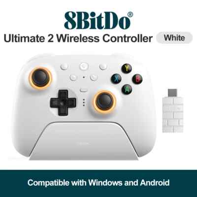 8BitDo Ultimate 2 Wireless Controller with Charging Dock 8Speed For PC Android