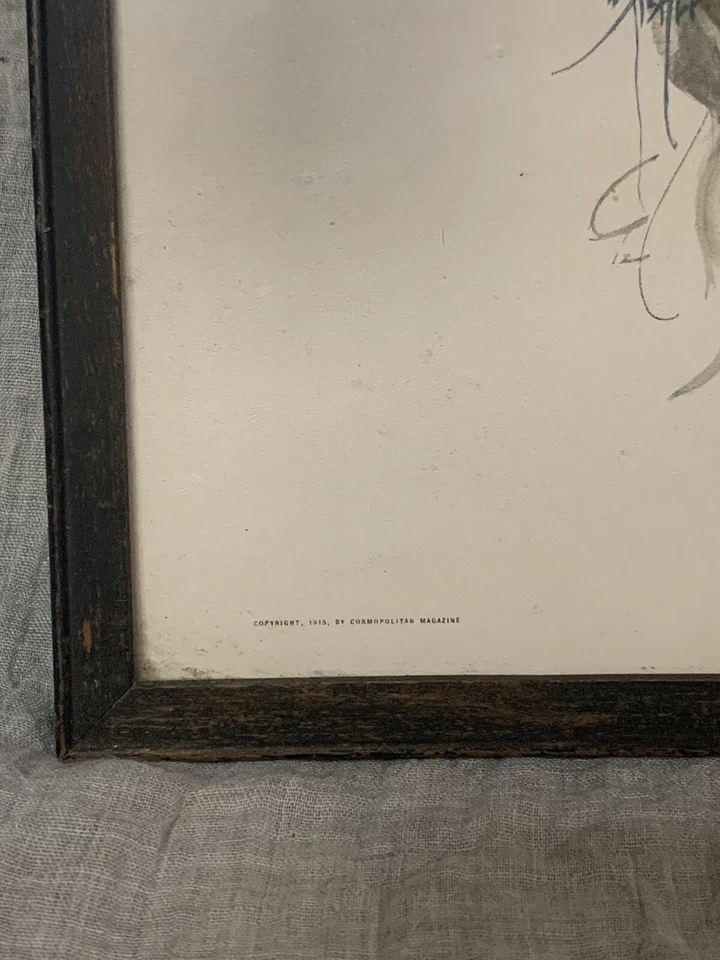 Estampa vintage de “bom dia” por Harrison Fisher - Imagem 4 de 4