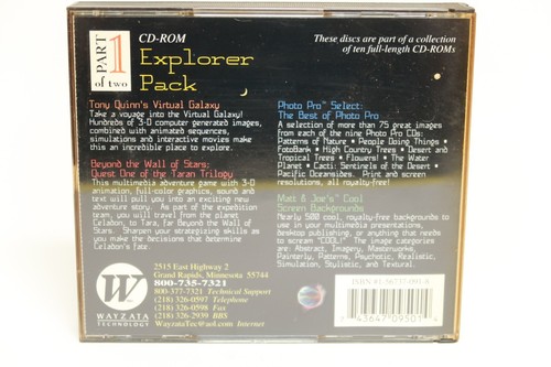 Explorer Pack Part 1 of 2 Full Length CD-Roms PC Computer Software Wayzata - Picture 2 of 4