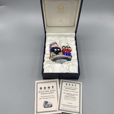 Halcyon Days Enamels Trinket box Humpty Dumpty bonbonniere w box & inserts MIB