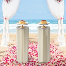 Centerpiece Stands Columns Display with Acrylic Lid Self-adhesive Strip Design