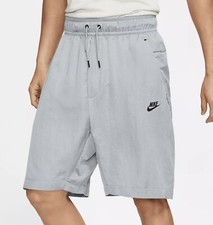 $80 Nike Sportswear Woven Shorts Men's Sz L Pure Platinum AR3229-043