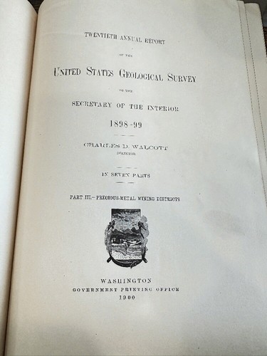 US Geological Survey 1898-99 Precious Metal Mining Oregon Idaho Montana - Picture 6 of 12