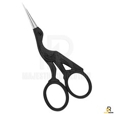 Vintage Black Stork Embroidery Scissors Dressmaking  Sewing Craft Sharp Shears