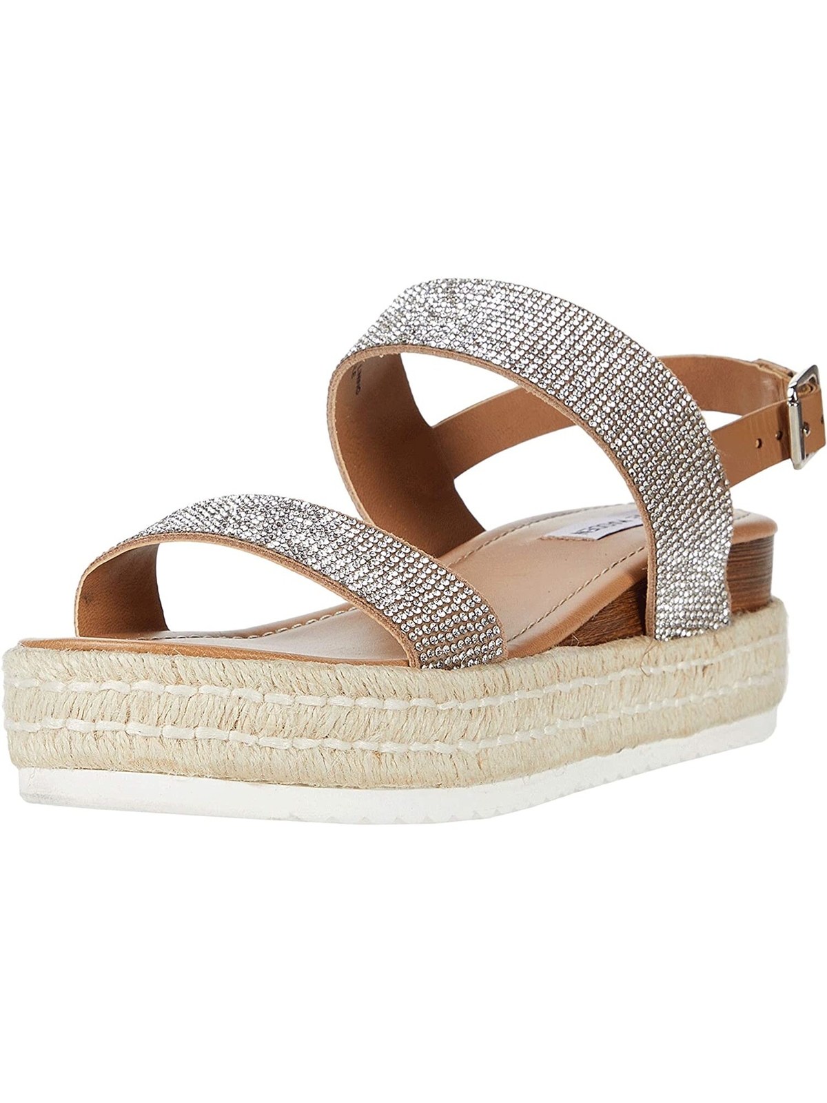 STEVE MADDEN Womens Silver 1 Platform Brenda Wedge Slingback Sandal 7.5 M  194068217101 | eBay