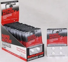 Rapid Action Energize 2 Way Lasting Energy Boost Metabolism 24 Packs 96 Pills 