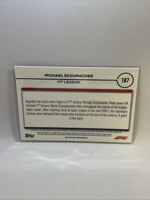 2024 Topps Chrome Formula 1 F1 Michael Schumacher Legends