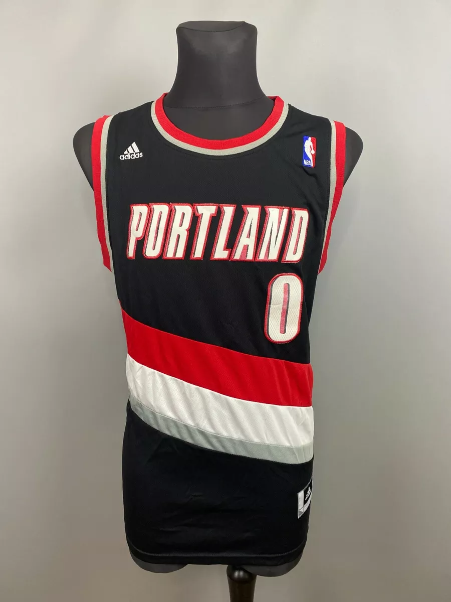 Adidas NBA Swingman Damian Lillard Portland Trail Blazers Jersey Mens Sz  Small