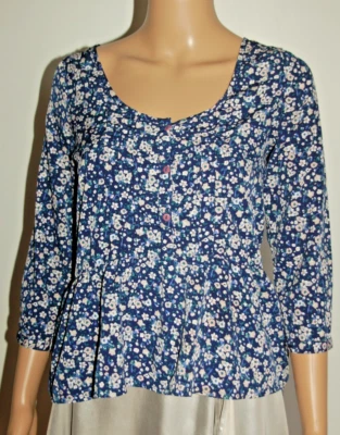 Haut chemise tunique blouse imprimé floral marque Jennyfer taille XS soit 34 - Photo 1/3