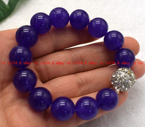 Pretty 12mm Natural Multicolor Gemstone Round Beads Bracelet 7.5" Magnetic Clasp - Picture 146 of 216