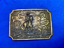 Tall In The Saddle Western Cowboy Horse Vintage Iconic Art Scene Belt Buckle