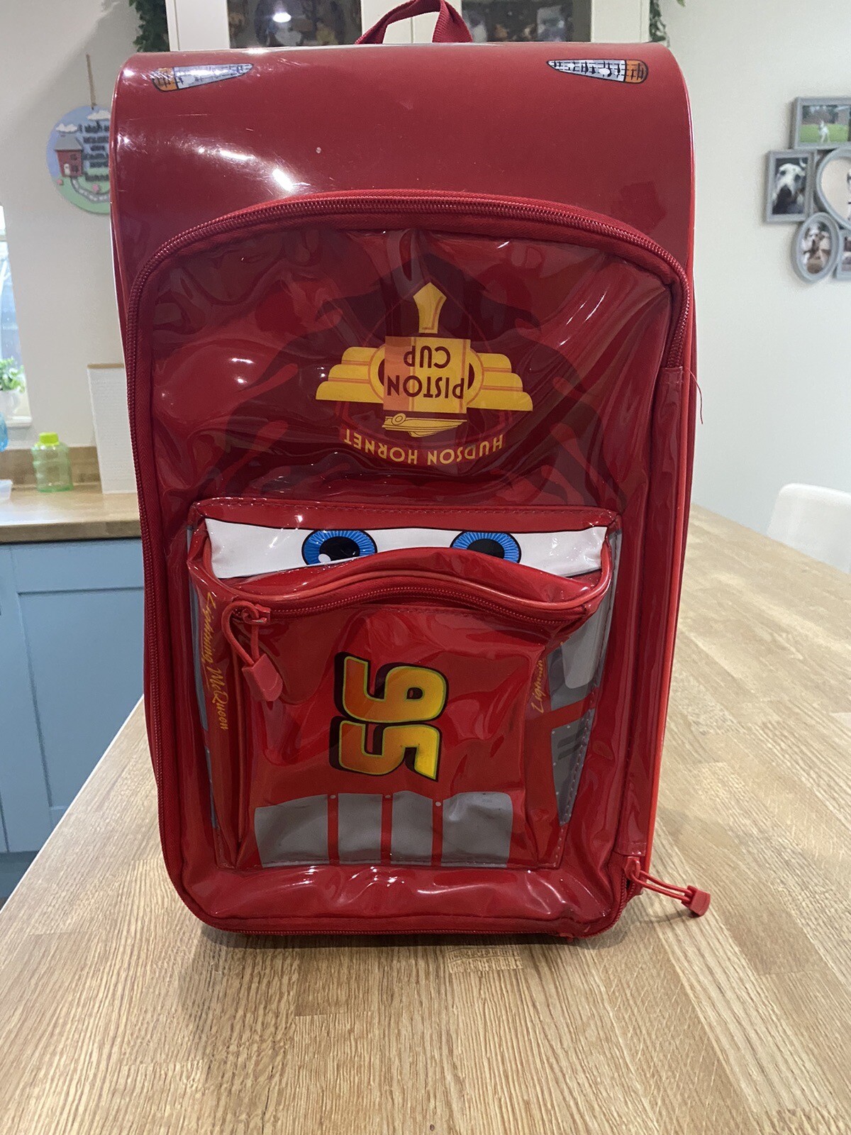 Disney Store Lightening McQueen Pull Along Suitcase Cars Luggage