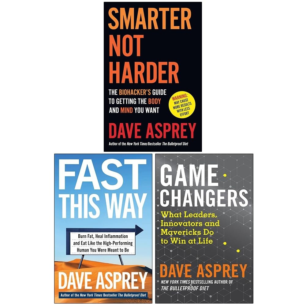 Dave Asprey Collection 3 Books Set Smarter Not Harder,Game Changers,FAST THISWAY