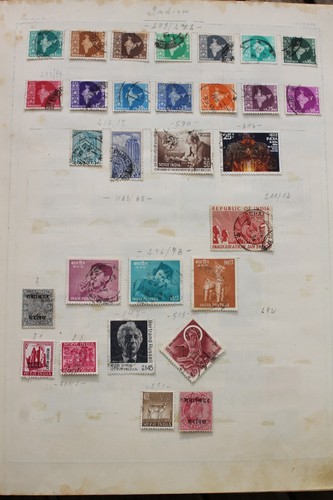 Stamps Collection Illustrated Album Asia India Burma Ceylon Persia Hong Kong - Picture 10 of 20